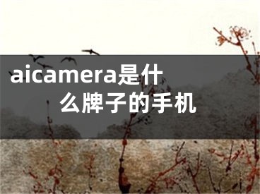 aicamera是什么牌子的手机