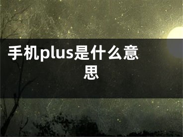 手机plus是什么意思