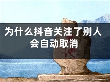 为什么抖音关注了别人会自动取消