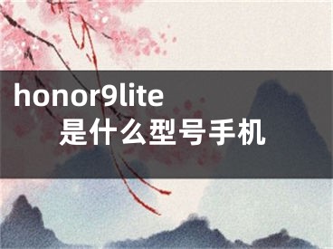 honor9lite是什么型号手机