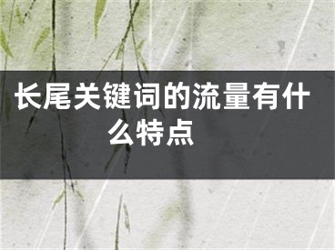 长尾关键词的流量有什么特点 