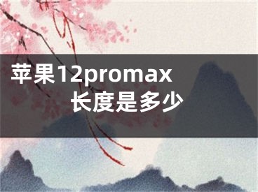 苹果12promax长度是多少