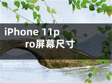 iPhone 11pro屏幕尺寸