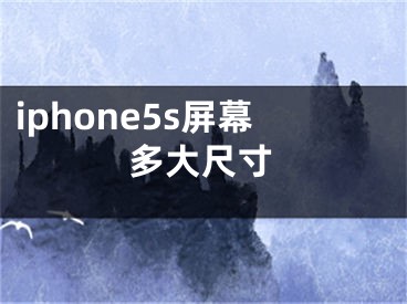 iphone5s屏幕多大尺寸