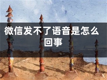 微信发不了语音是怎么回事