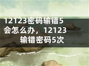 12123密码输错5会怎么办，12123输错密码5次