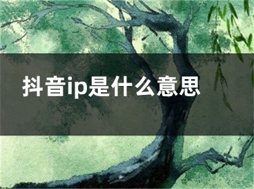 抖音ip是什么意思