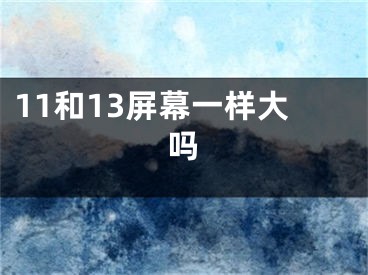 11和13屏幕一样大吗