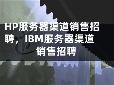 HP服务器渠道销售招聘，IBM服务器渠道销售招聘