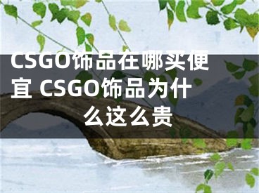 CSGO饰品在哪买便宜 CSGO饰品为什么这么贵