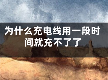 为什么充电线用一段时间就充不了了