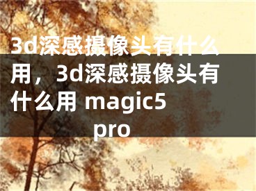 3d深感摄像头有什么用，3d深感摄像头有什么用 magic5pro