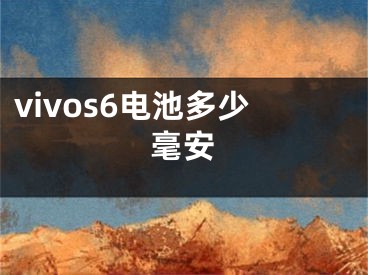 vivos6电池多少毫安