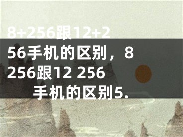 8+256跟12+256手机的区别，8 256跟12 256手机的区别5.