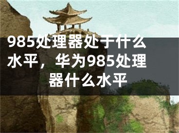 985处理器处于什么水平，华为985处理器什么水平