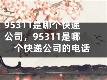 95311是哪个快递公司，95311是哪个快递公司的电话