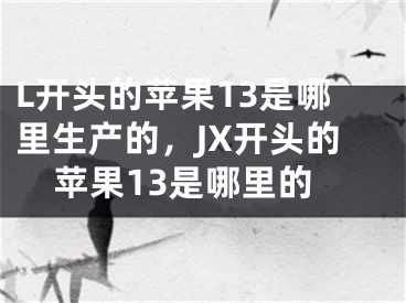 L开头的苹果13是哪里生产的，JX开头的苹果13是哪里的