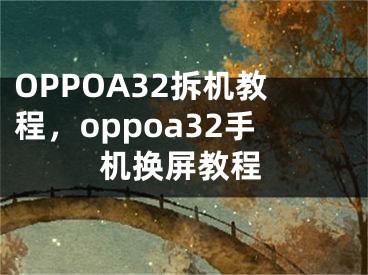 OPPOA32拆机教程，oppoa32手机换屏教程