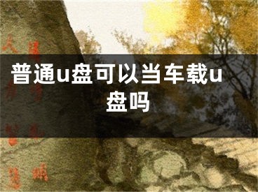 普通u盘可以当车载u盘吗