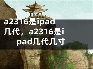a2316是ipad几代，a2316是ipad几代几寸