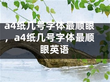 a4纸几号字体最顺眼，a4纸几号字体最顺眼英语