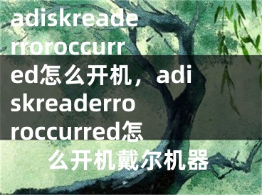 adiskreaderroroccurred怎么开机，adiskreaderroroccurred怎么开机戴尔机器