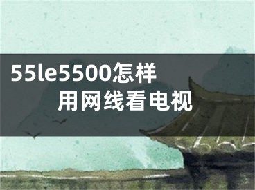 55le5500怎样用网线看电视