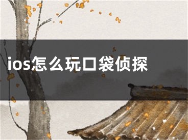 ios怎么玩口袋侦探