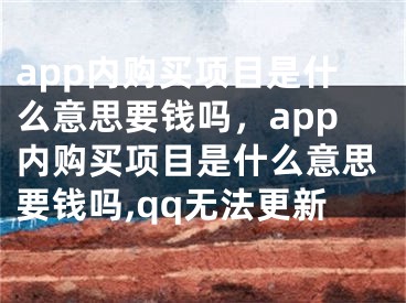 app内购买项目是什么意思要钱吗，app内购买项目是什么意思要钱吗,qq无法更新