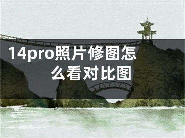 14pro照片修图怎么看对比图