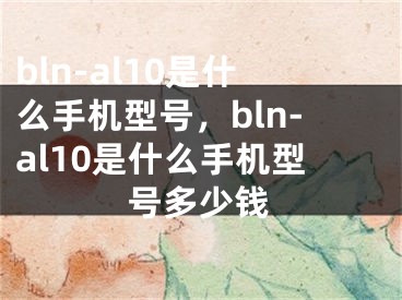 bln-al10是什么手机型号，bln-al10是什么手机型号多少钱