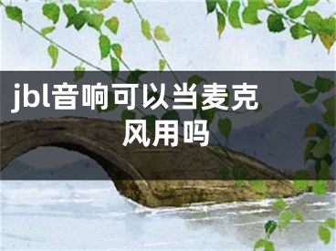 jbl音响可以当麦克风用吗