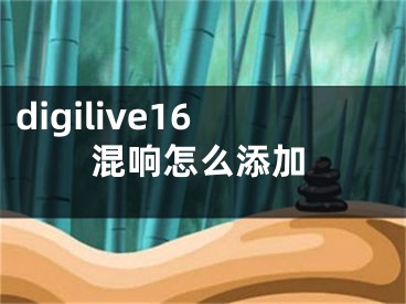 digilive16混响怎么添加