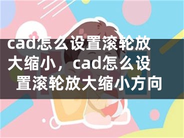 cad怎么设置滚轮放大缩小，cad怎么设置滚轮放大缩小方向