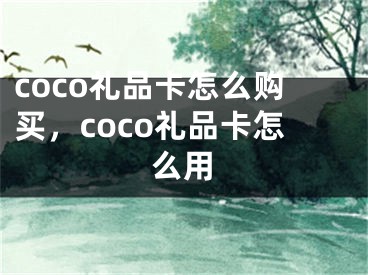 coco礼品卡怎么购买，coco礼品卡怎么用