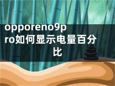 opporeno9pro如何显示电量百分比