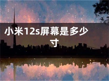 小米12s屏幕是多少寸