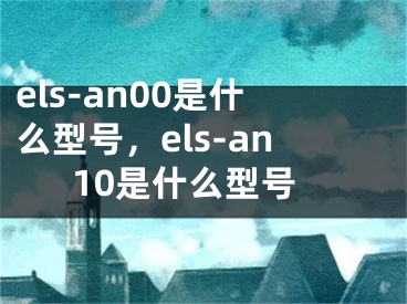 els-an00是什么型号，els-an10是什么型号