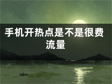 手机开热点是不是很费流量