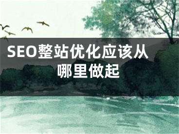 SEO整站优化应该从哪里做起