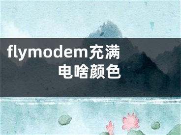 flymodem充满电啥颜色