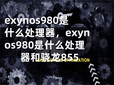 exynos980是什么处理器，exynos980是什么处理器和骁龙855