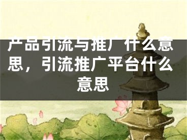 产品引流与推广什么意思，引流推广平台什么意思