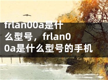 frlan00a是什么型号，frlan00a是什么型号的手机 