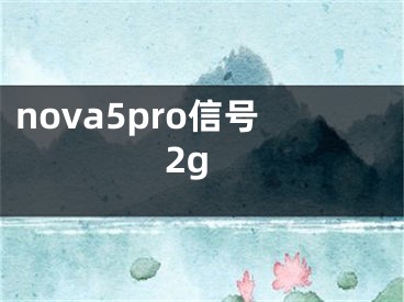nova5pro信号2g
