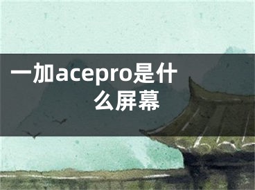 一加acepro是什么屏幕