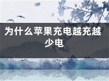 为什么苹果充电越充越少电