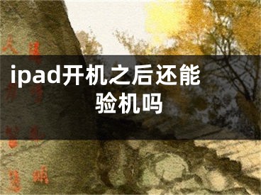 ipad开机之后还能验机吗