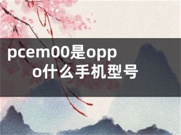 pcem00是oppo什么手机型号