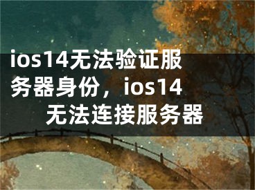 ios14无法验证服务器身份，ios14无法连接服务器